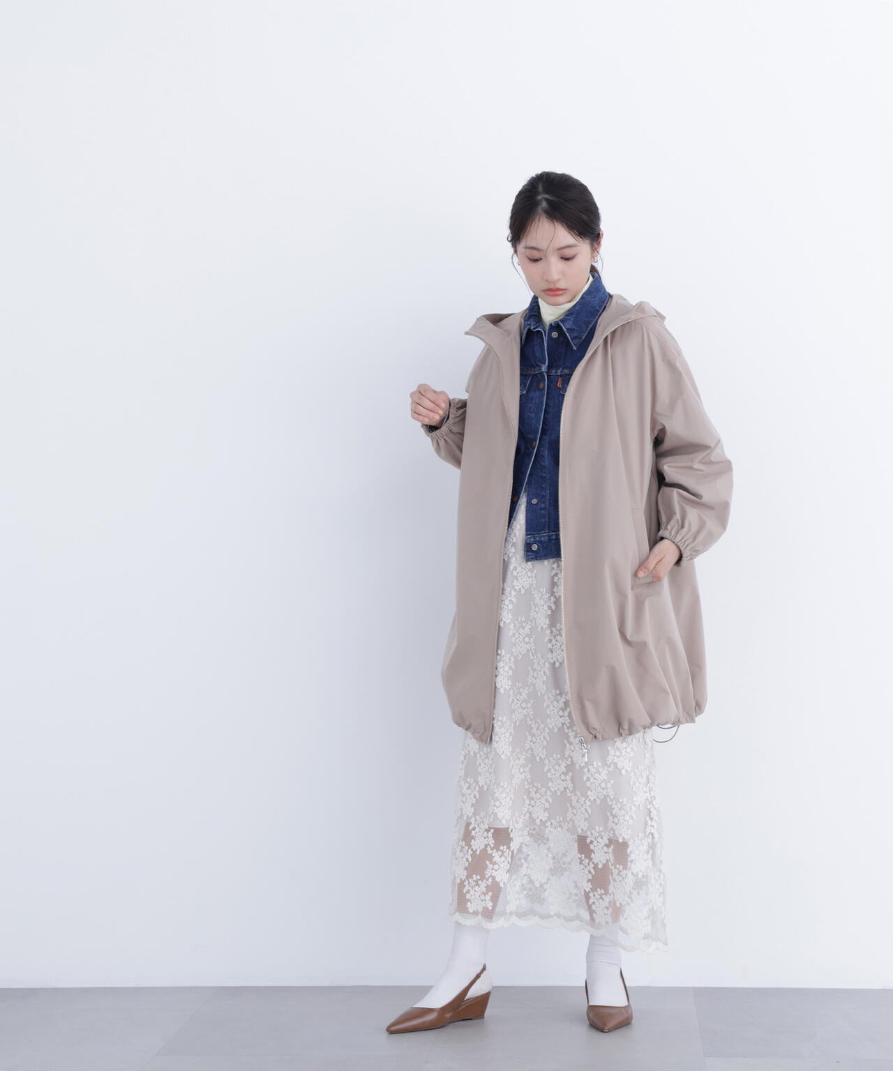 ミドルフーディーブルゾン