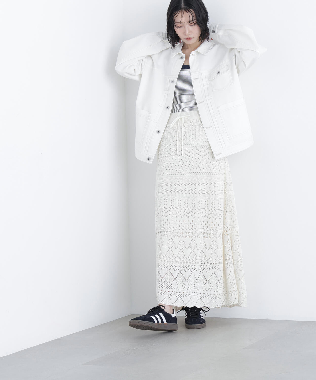 【一部店舗・mix.tokyo 限定カラー：オフホワイト】オーバーデニムブルゾン