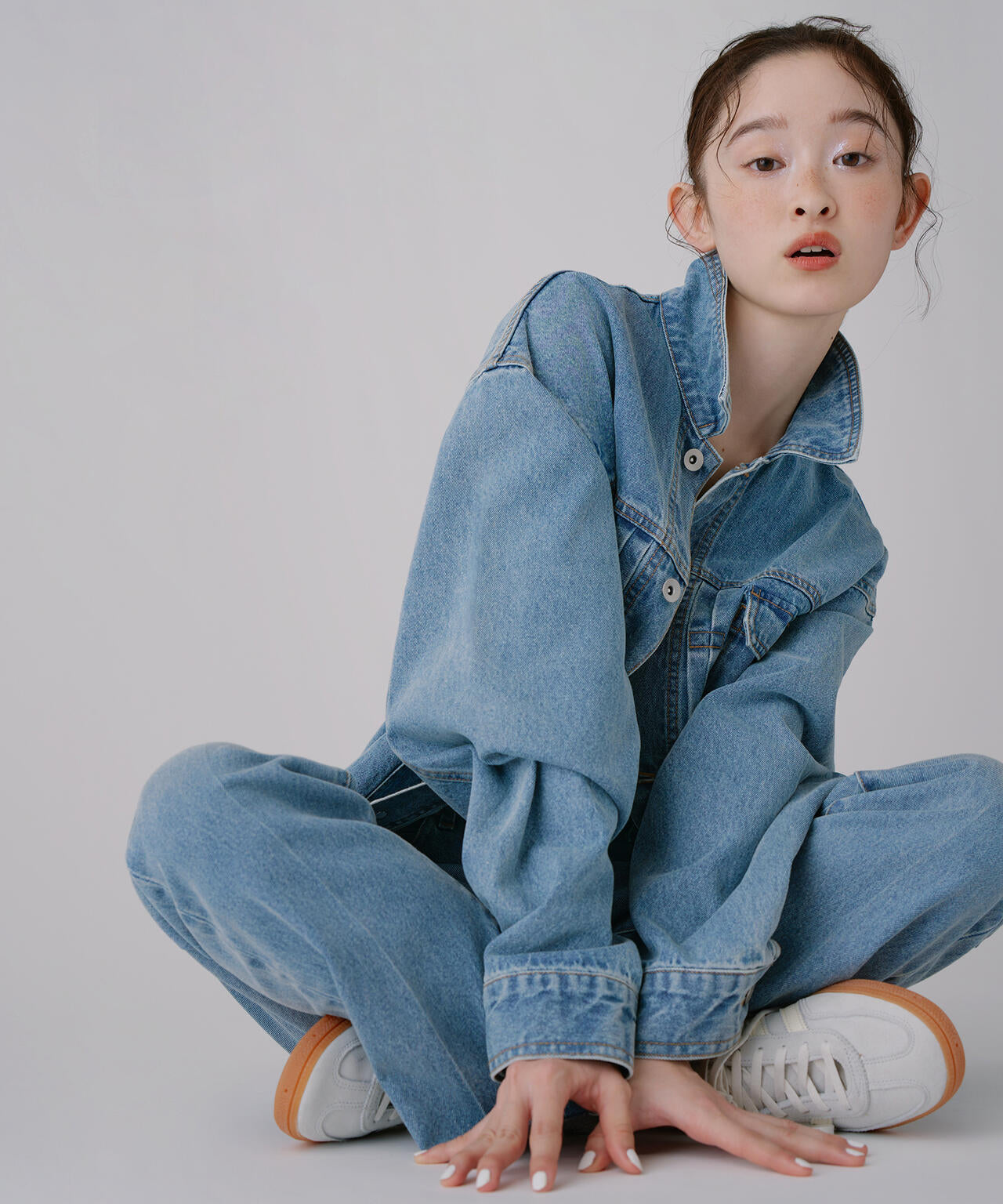 【一部店舗・mix.tokyo 限定カラー：オフホワイト】オーバーデニムブルゾン