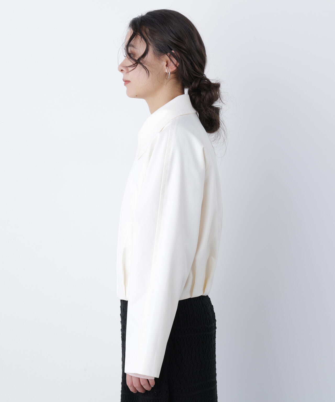 ステンカラーフォルムブルゾン