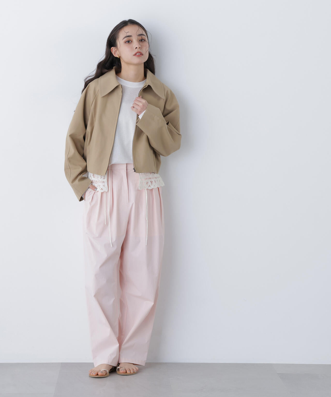 ステンカラーフォルムブルゾン