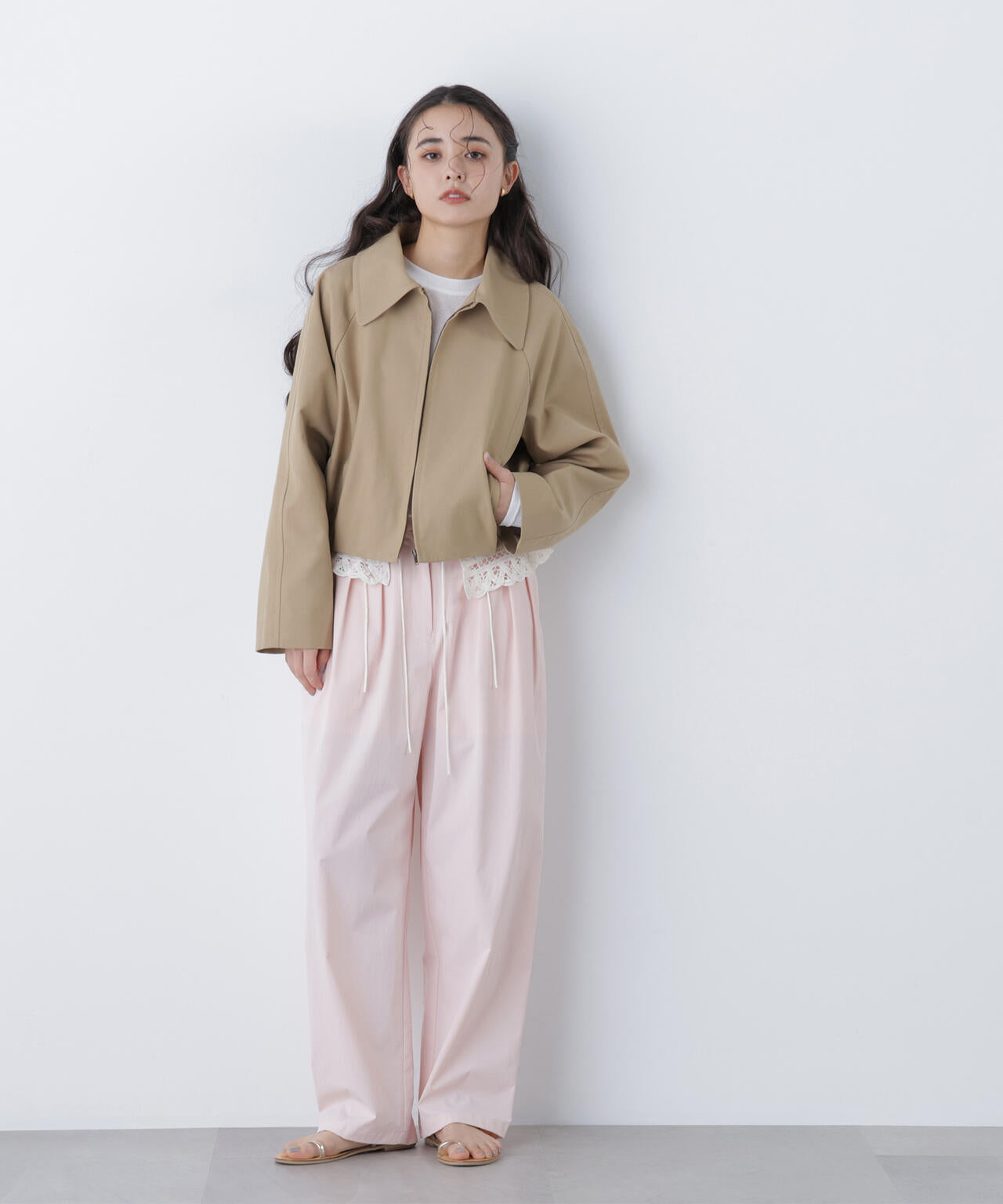 ステンカラーフォルムブルゾン