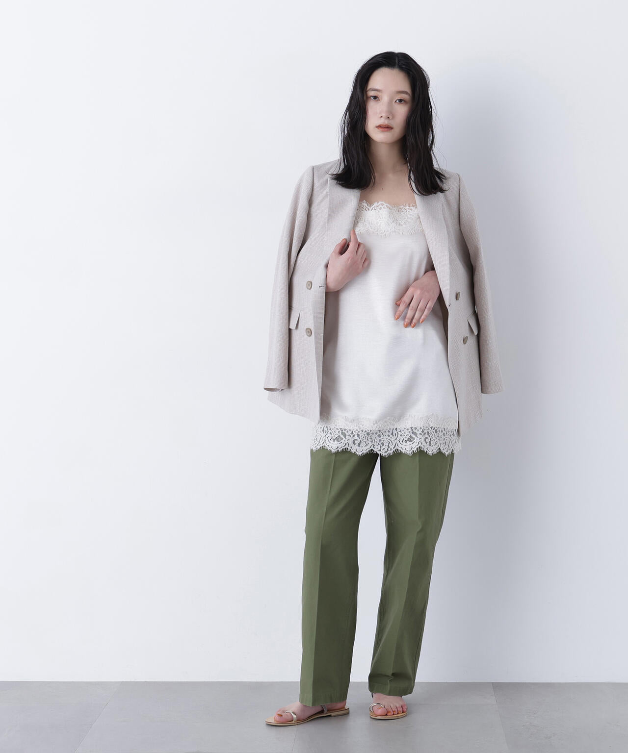 からみ織りダブルジャケット