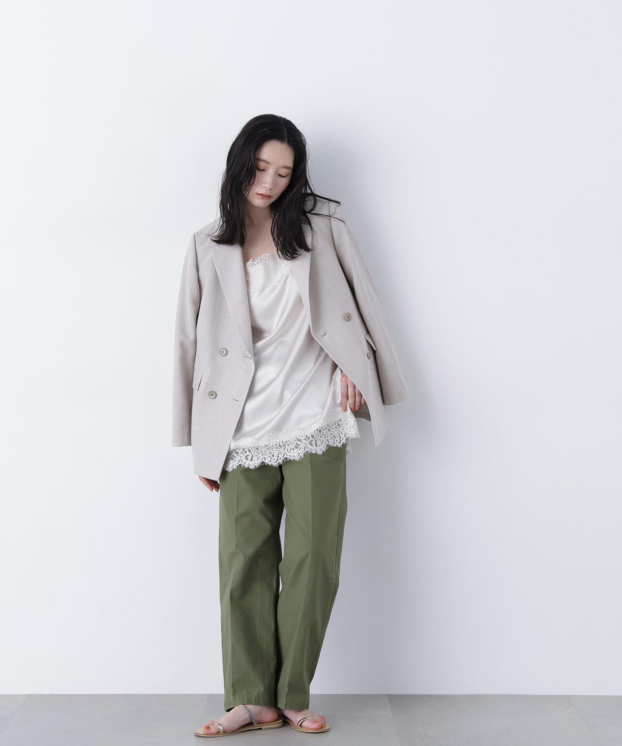 からみ織りダブルジャケット