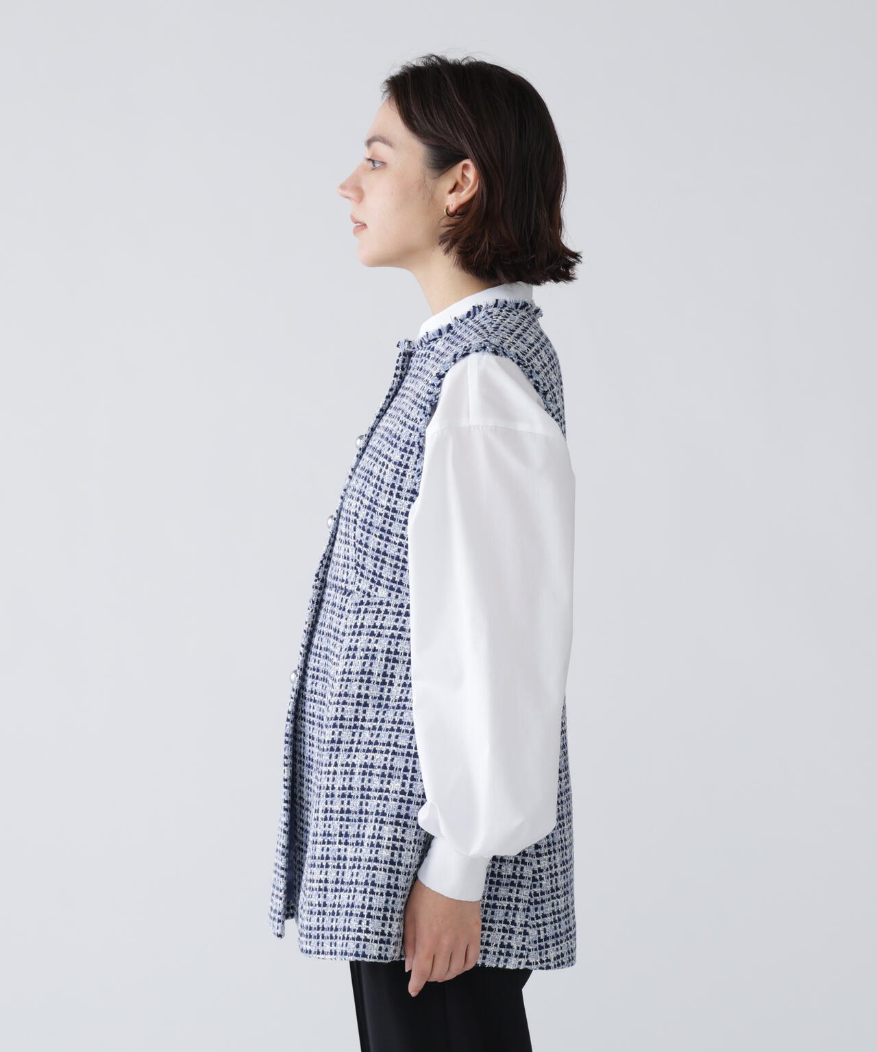 好きを着て気分が上がる】ファンシーツイードジレ | NAVYNAVY