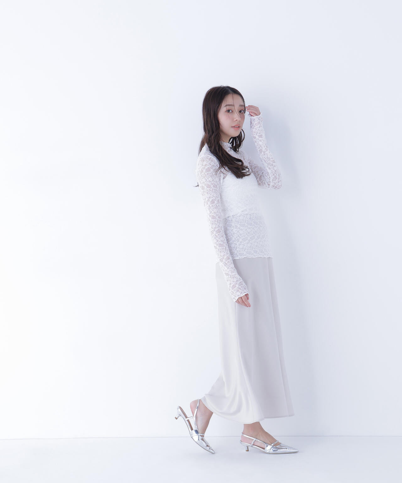 レースハイネックカットソー | NATURAL BEAUTY BASIC（ナチュラル