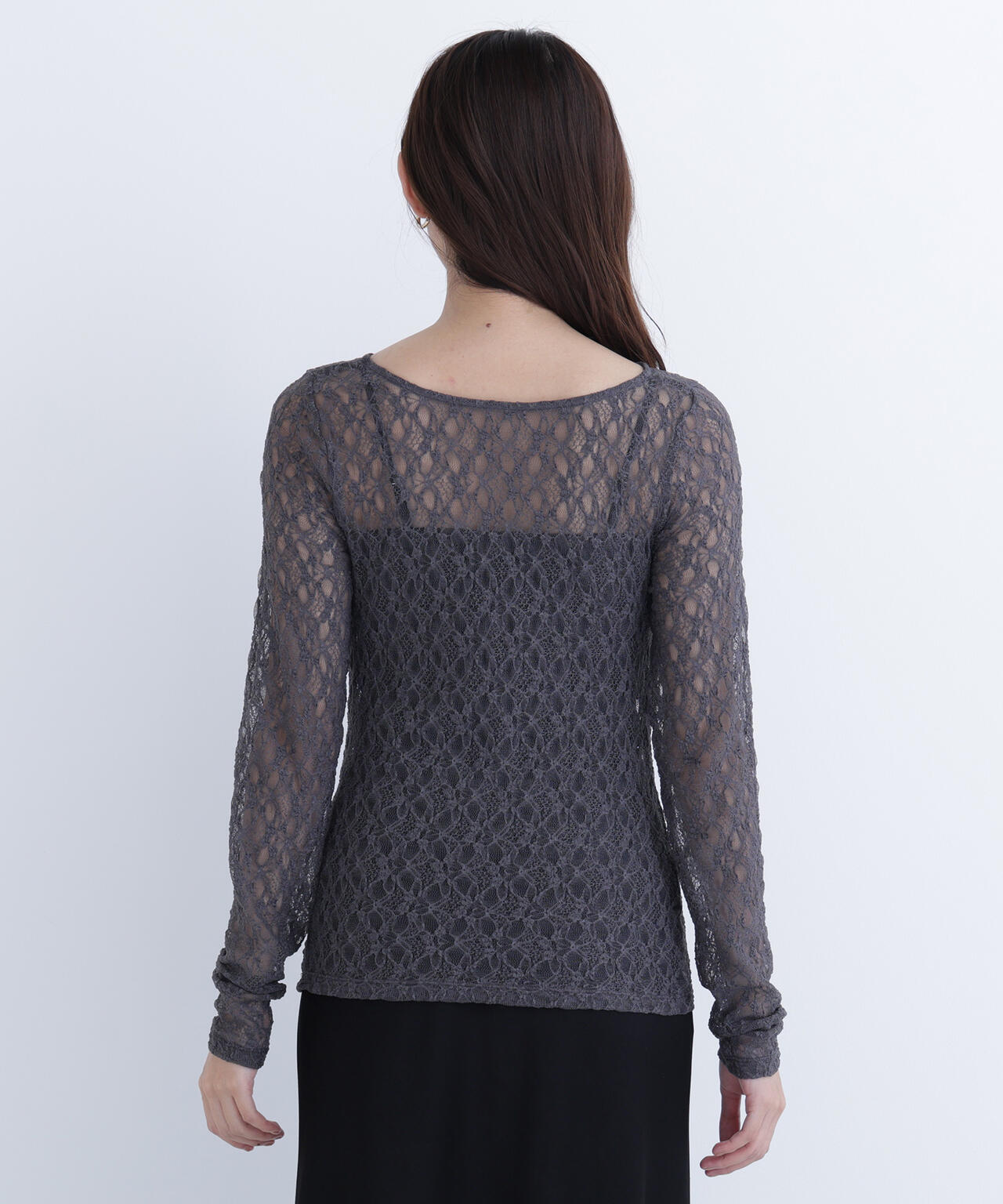 レースドレープカットソー