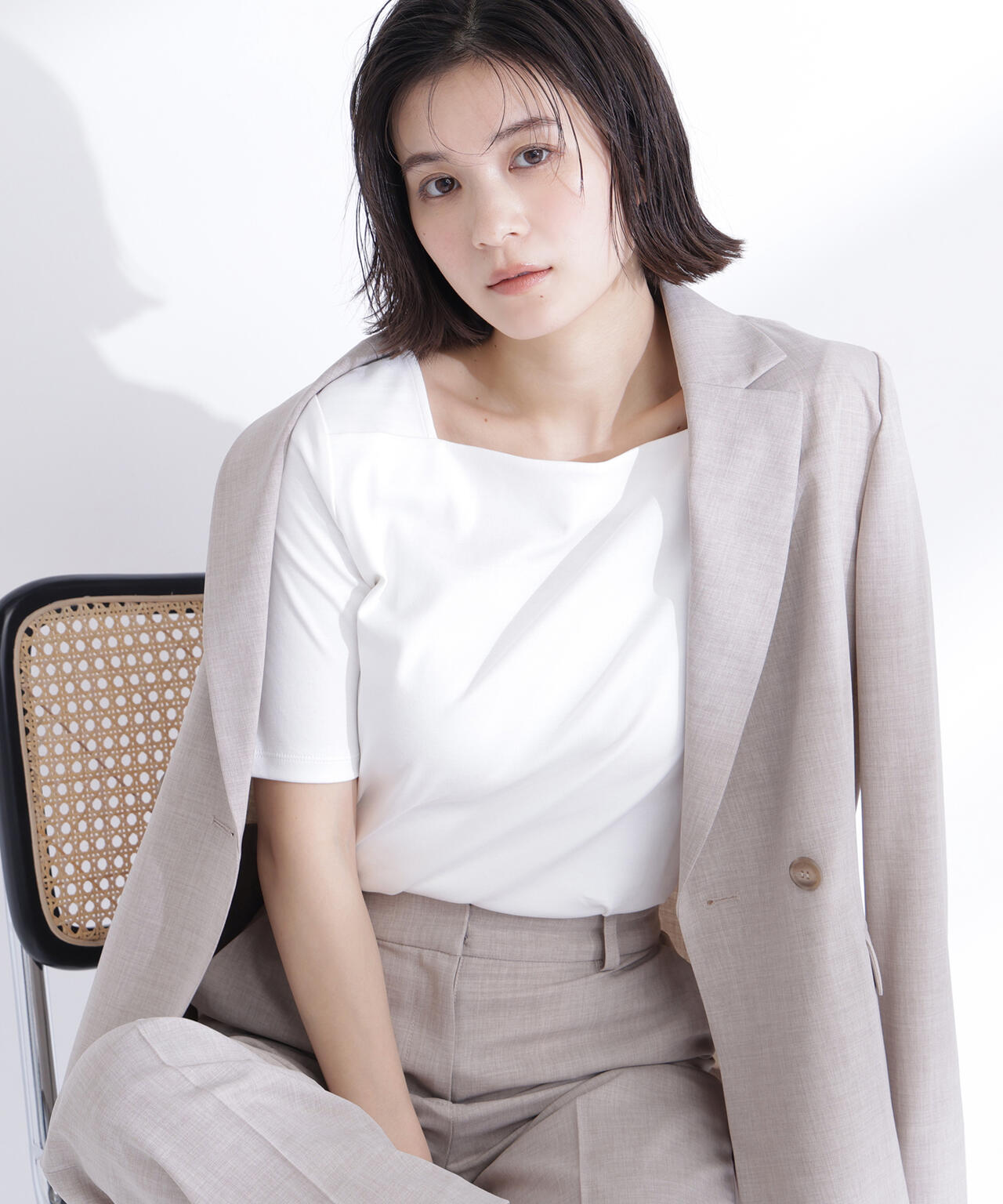 ベーシックTシャツ スクエアネック | NATURAL BEAUTY BASIC