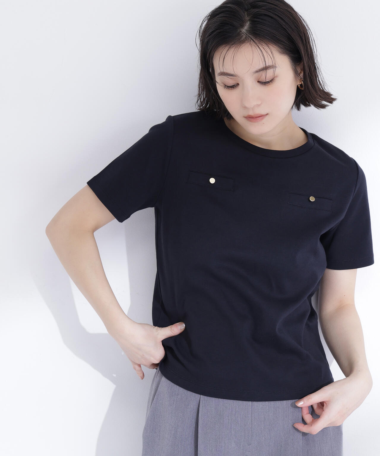 ベーシックTシャツ フェイクポケット付き | NATURAL BEAUTY BASIC