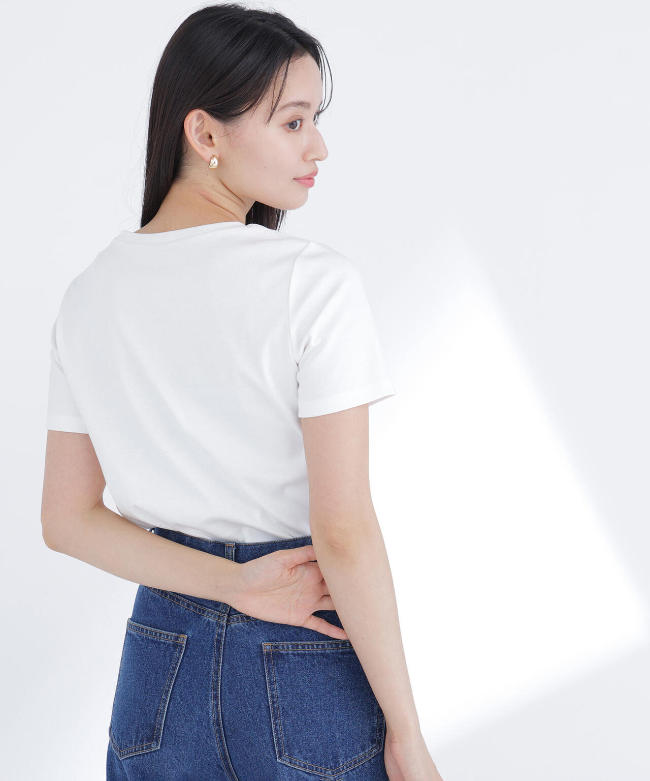 【6/16 ～6/18 2buy10%OFF 対象商品】ベーシックTシャツ フェイクポケット付き