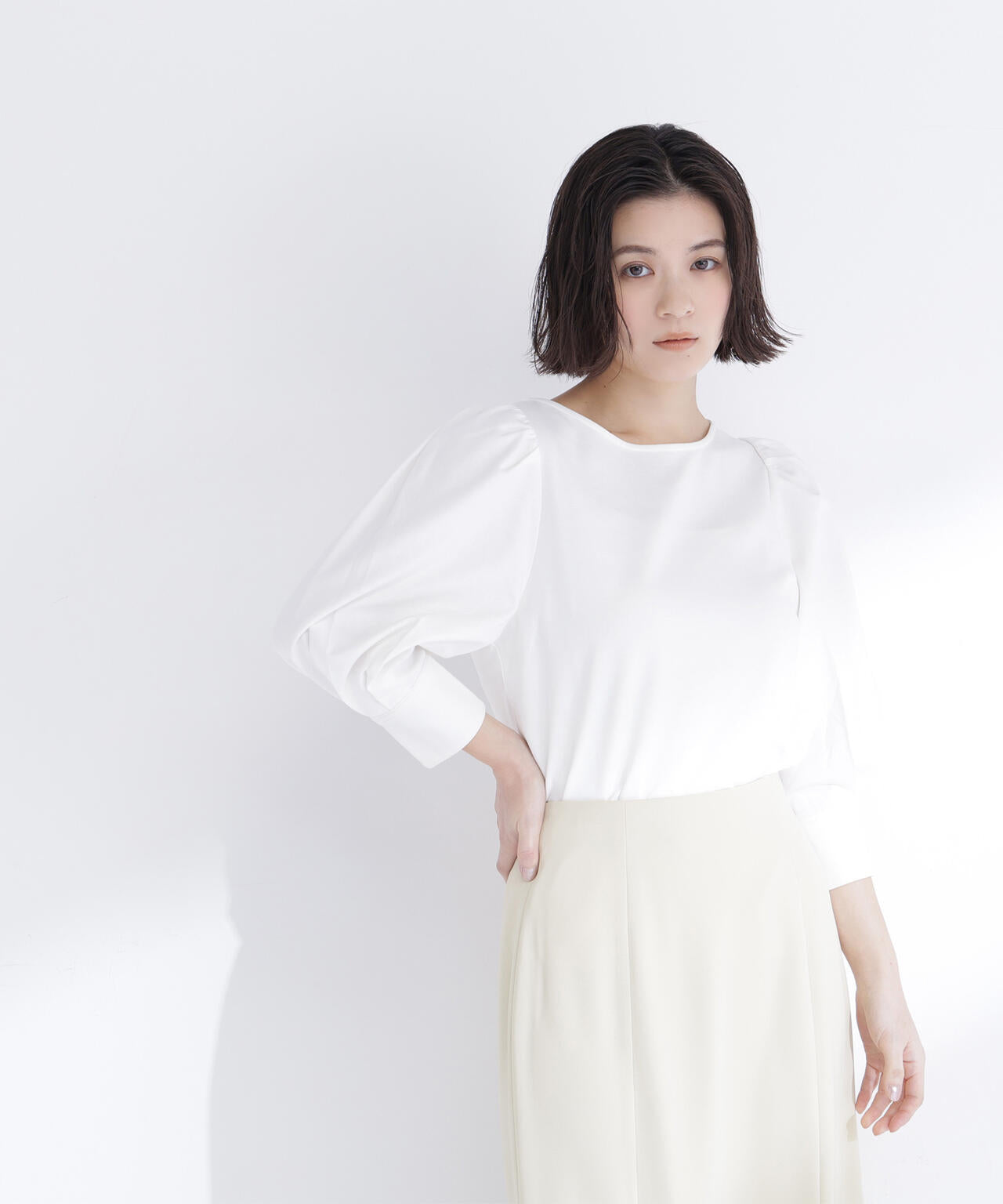 パフスリーブカットソートップス | NATURAL BEAUTY BASIC（ナチュラル