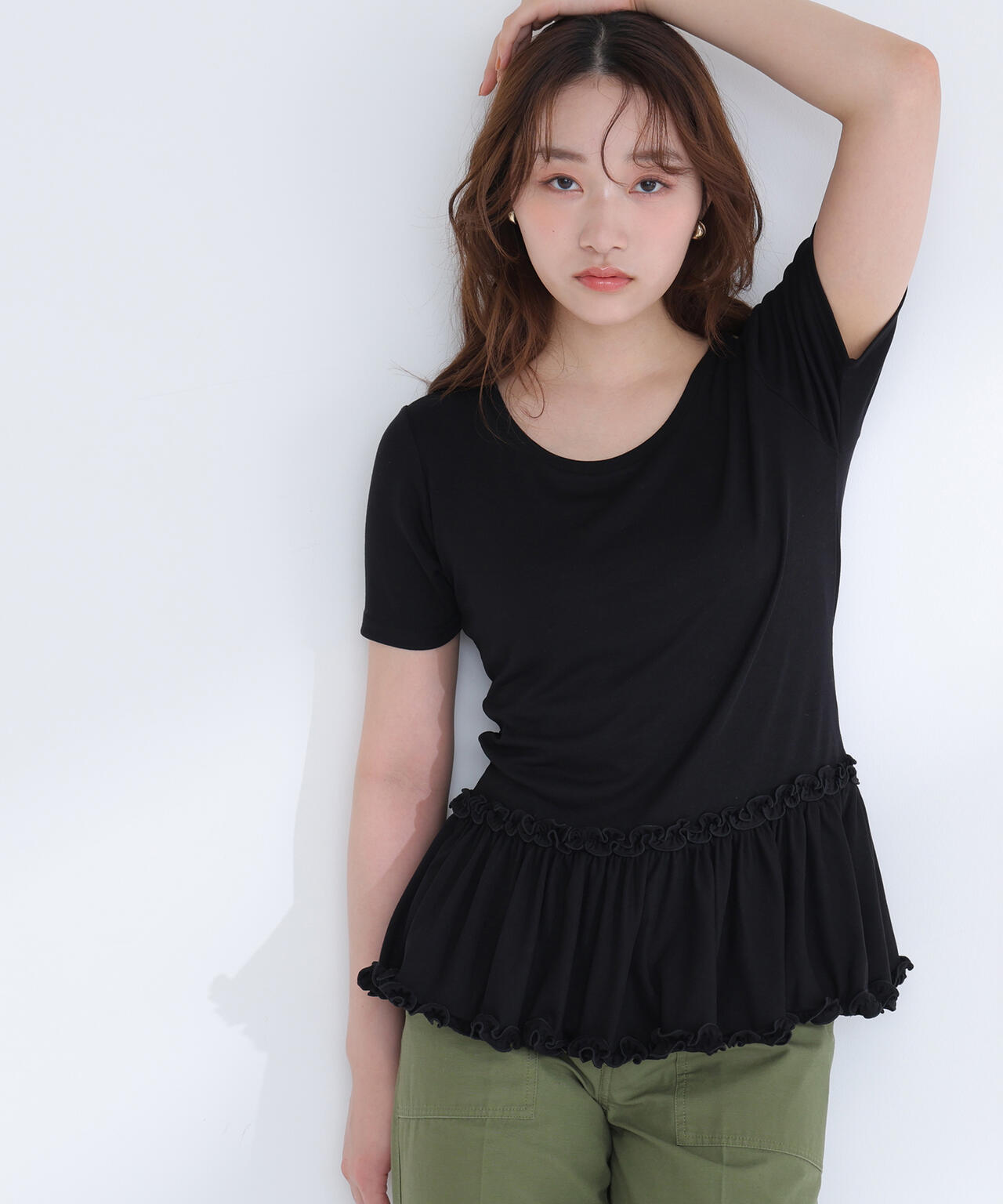ヘムフリルカットトップ ヘムフリルカットソー | NATURAL BEAUTY BASIC（ナチュラル
