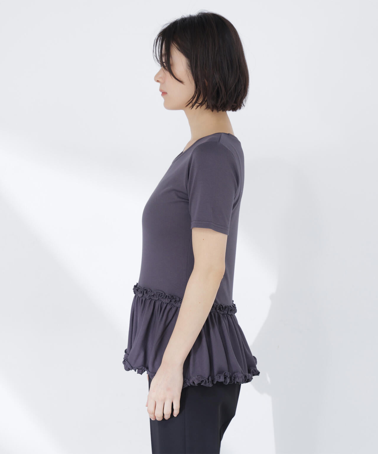 ヘムフリルカットソー