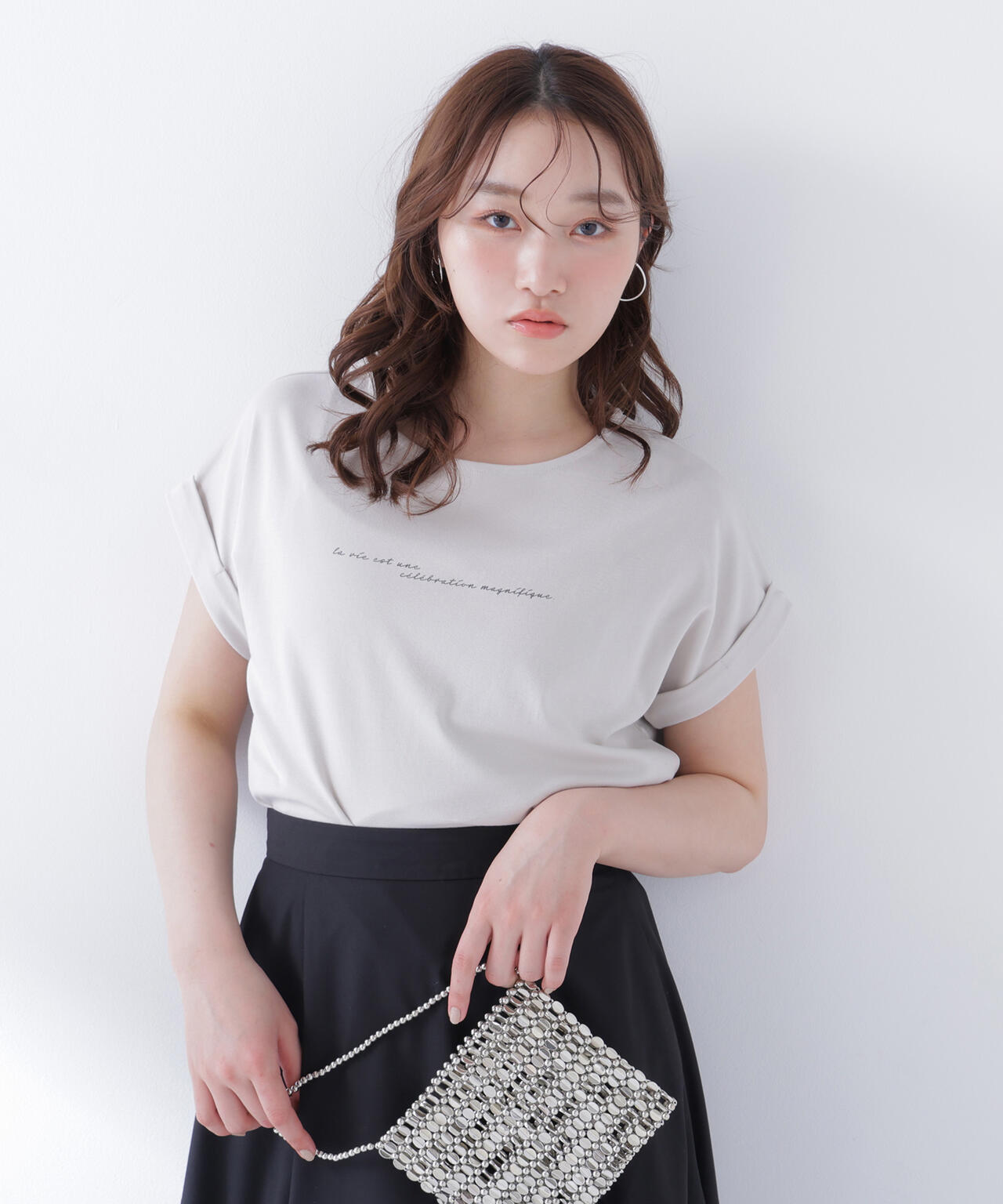 切替スリーブロゴTシャツ | NATURAL BEAUTY BASIC（ナチュラル