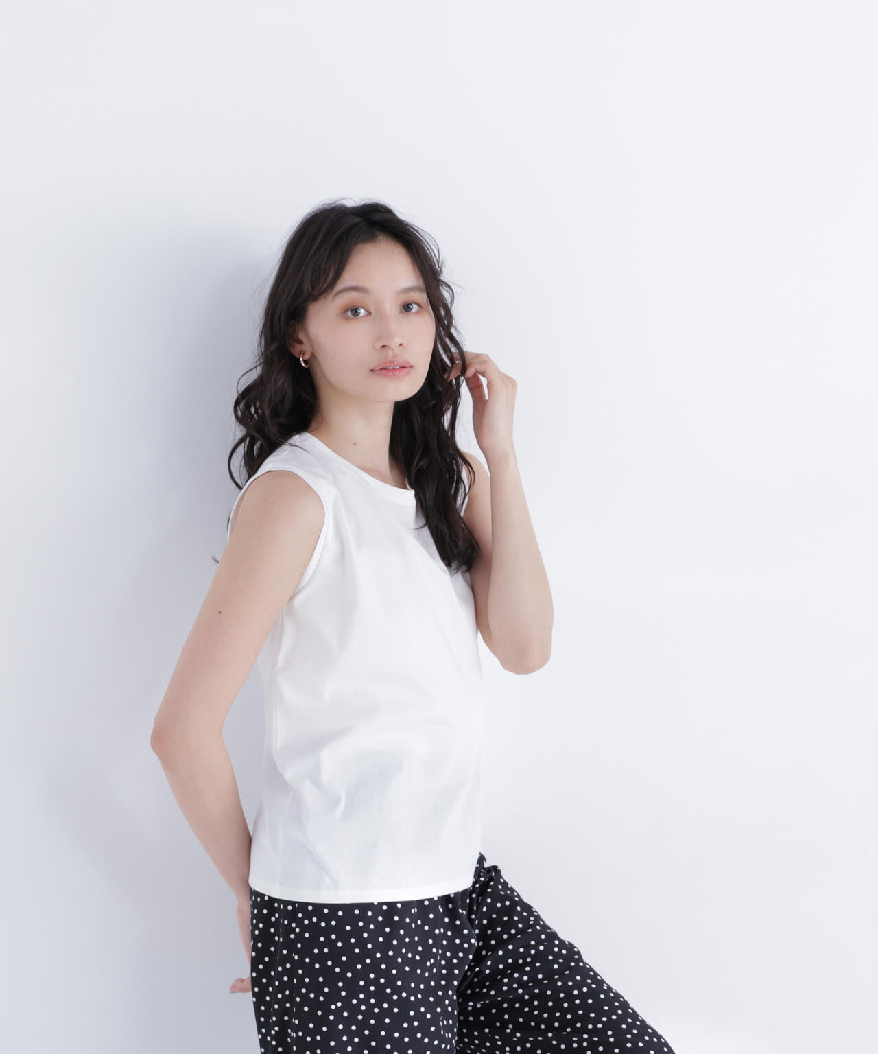 【ringo様】【100】ノースリーブカットソー メタルポイントノースリーブカットソー | NATURAL BEAUTY BASIC