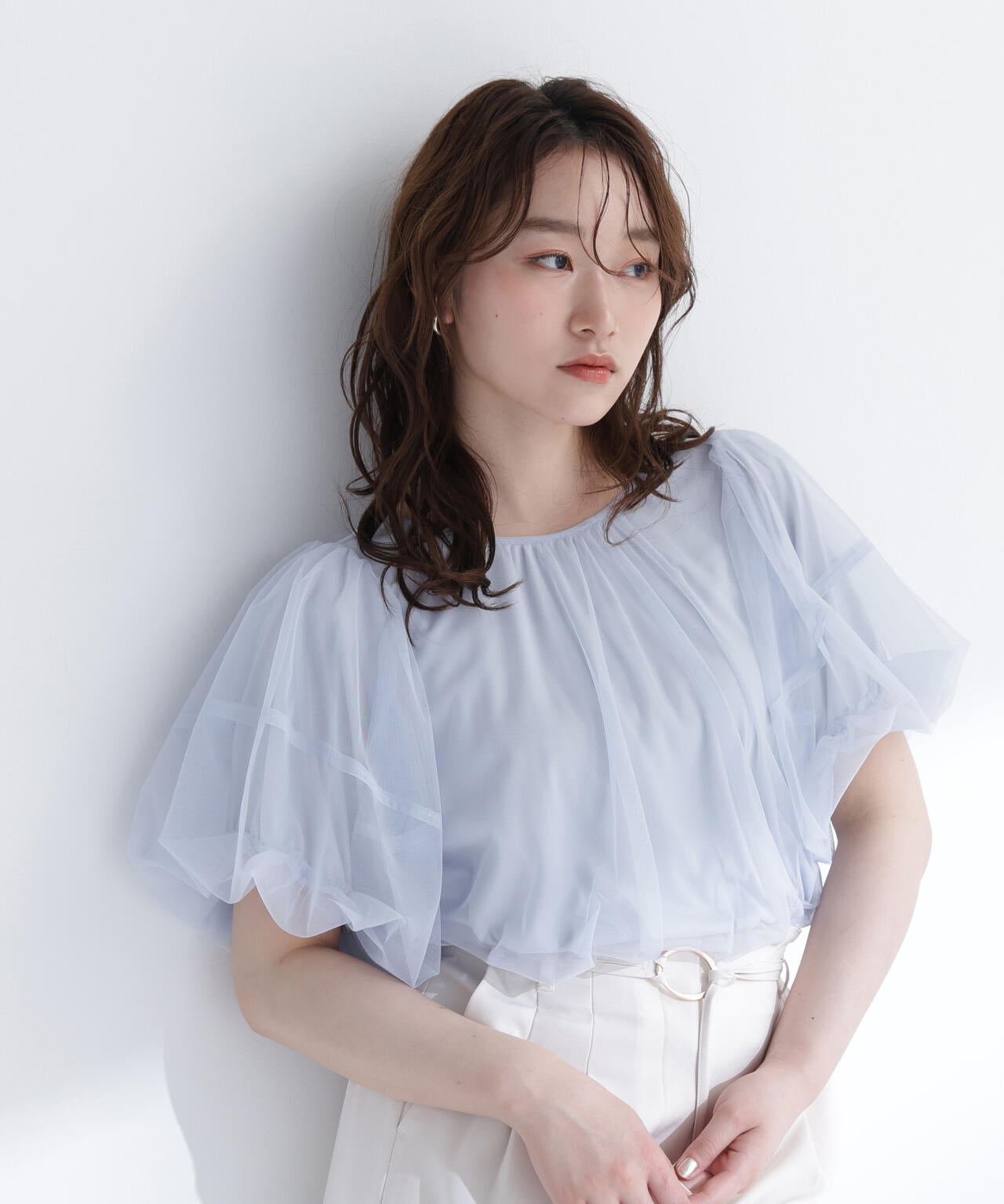 ナチュラルビューティー チュールレイヤードトップス | NATURAL BEAUTY BASIC（ナチュラル