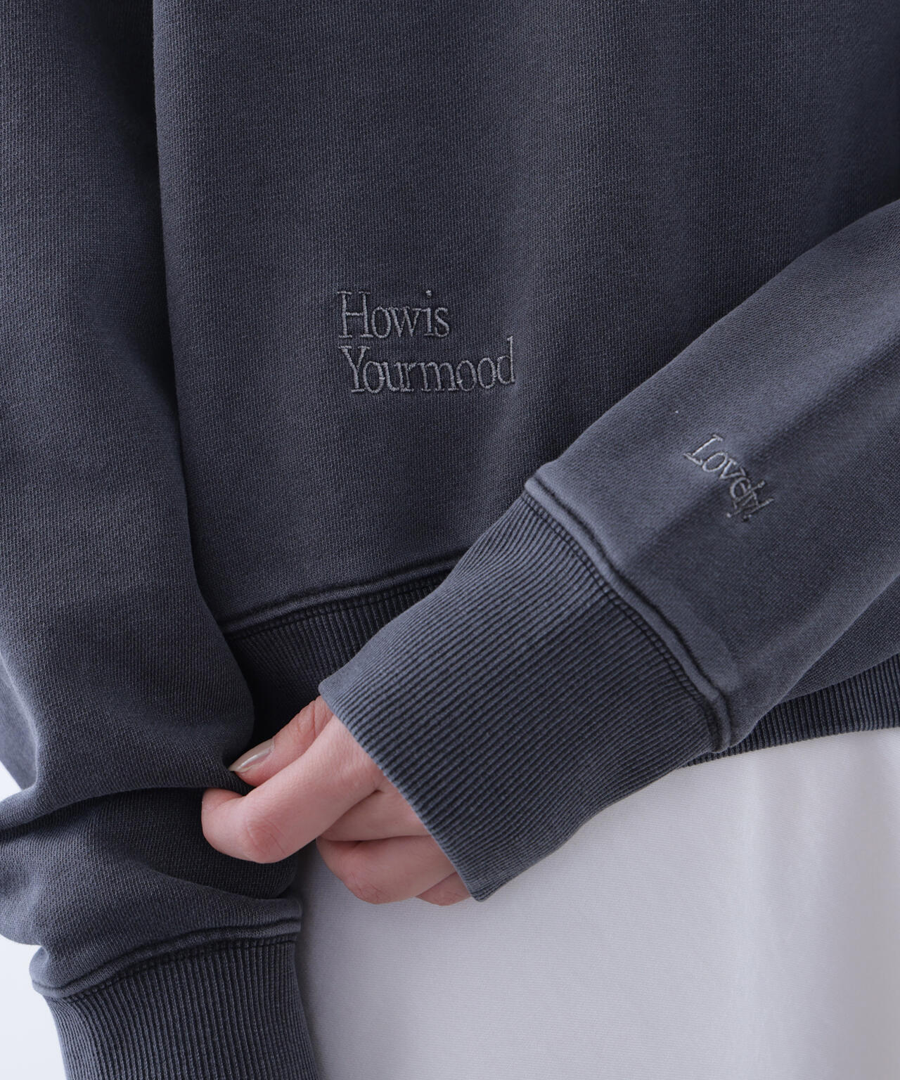 ロゴ刺繍スウェットプルオーバー