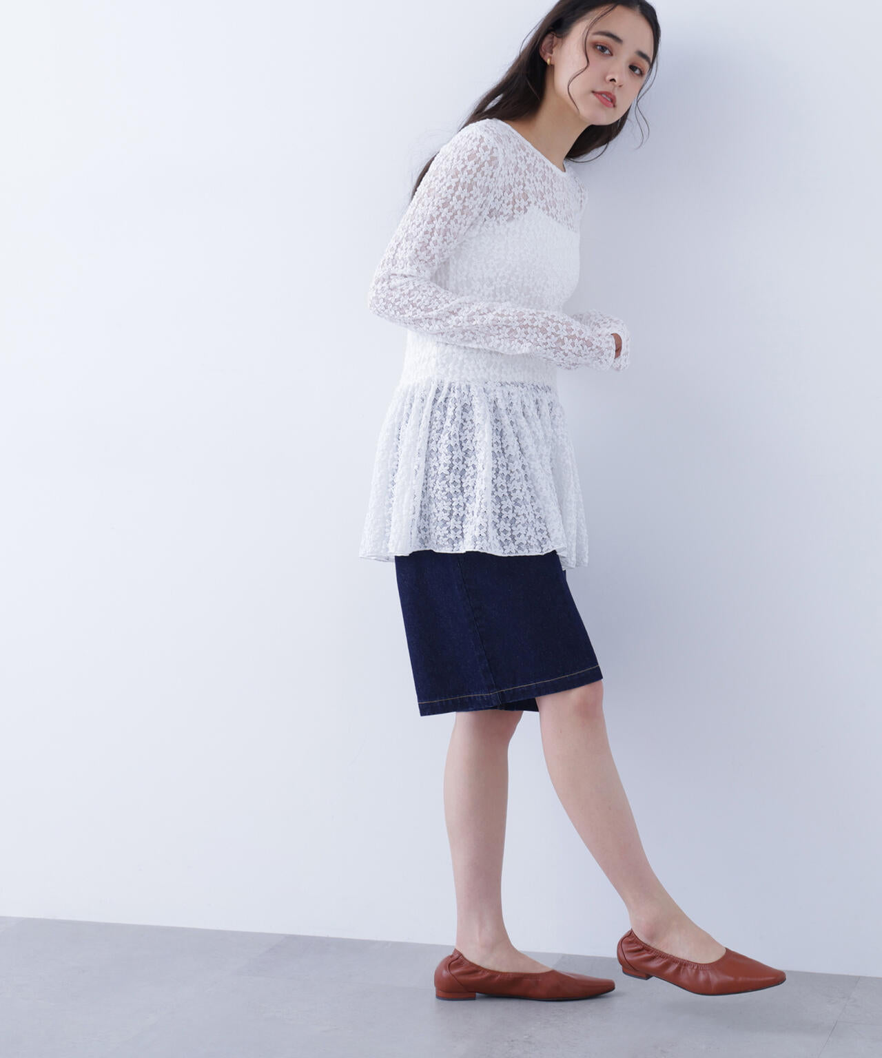 レースペプラムトップス | N. Natural Beauty Basic*（エヌ ナチュラル