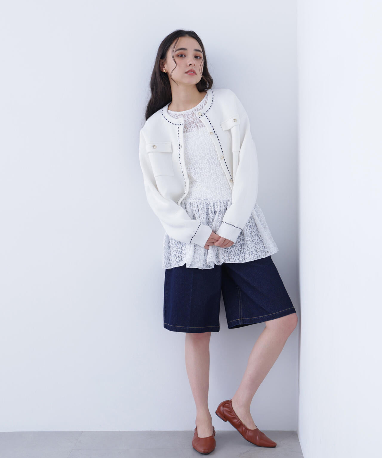 レースペプラムトップス | N. Natural Beauty Basic*（エヌ ナチュラル