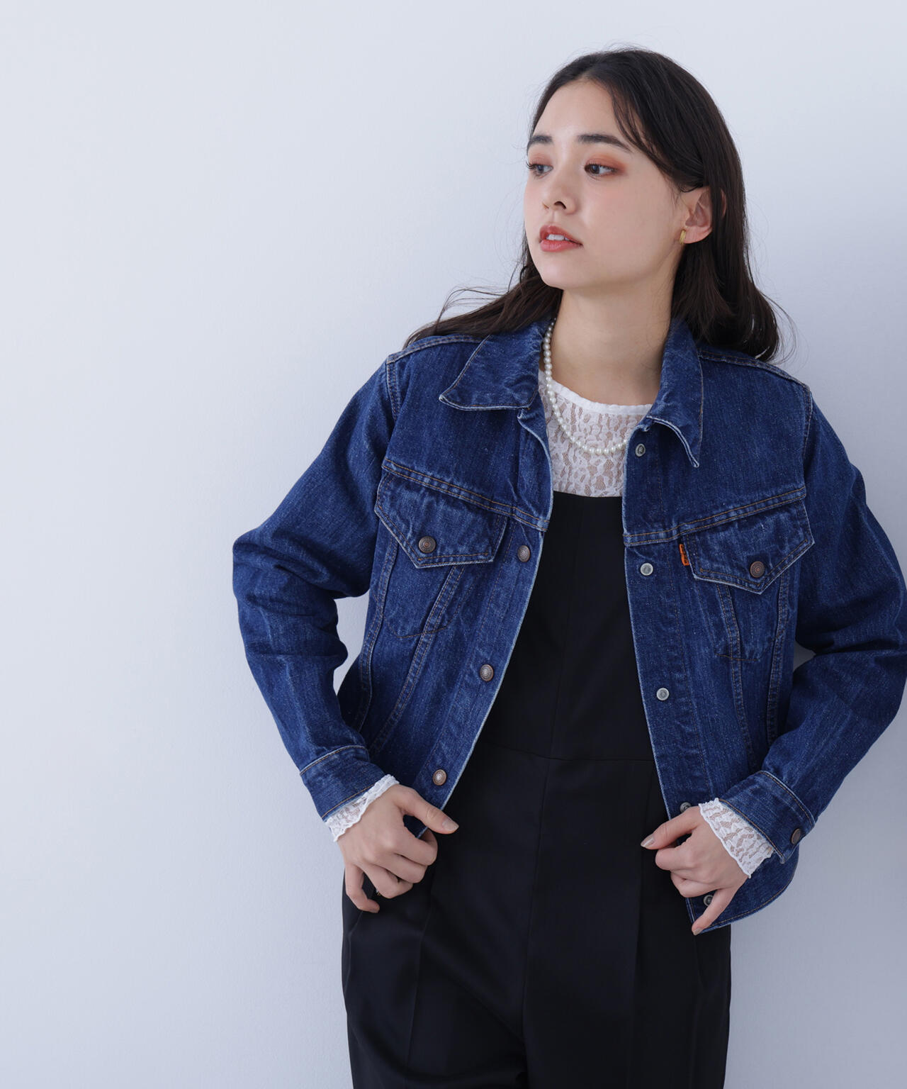 レースカットソー