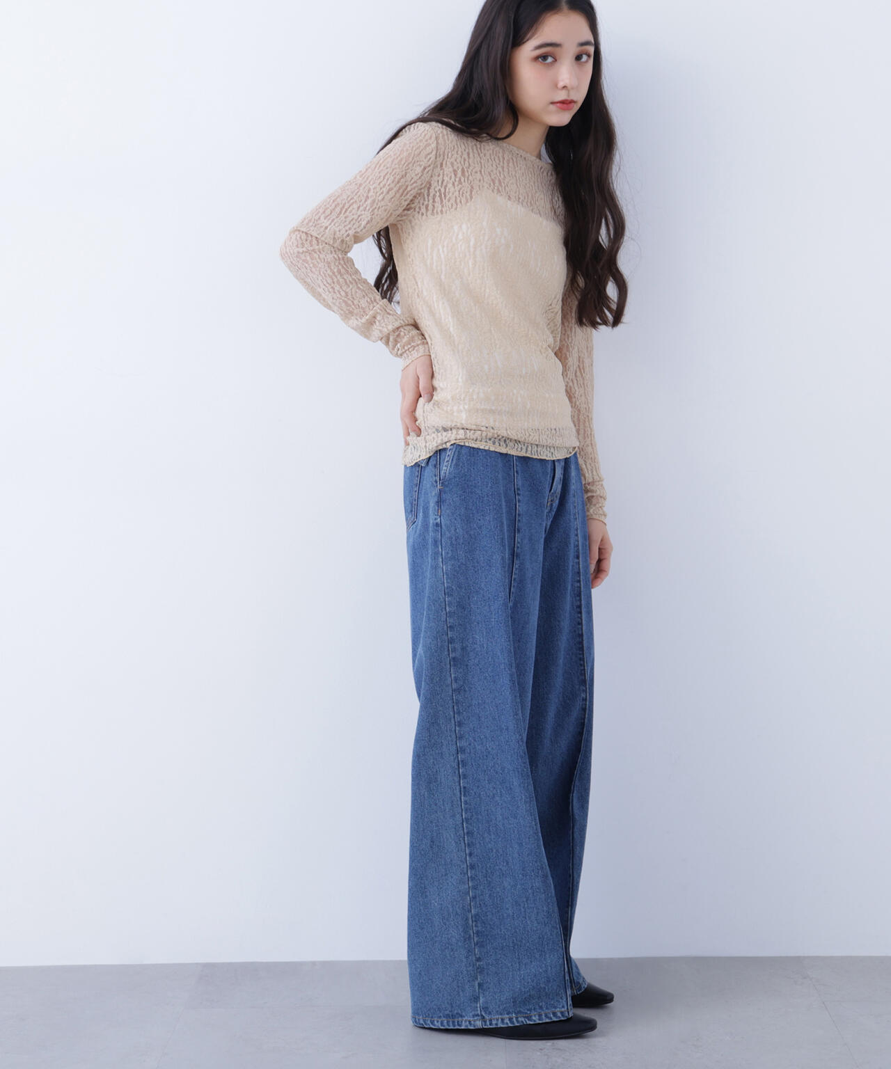 レースカットソー | N. Natural Beauty Basic*（エヌ ナチュラル