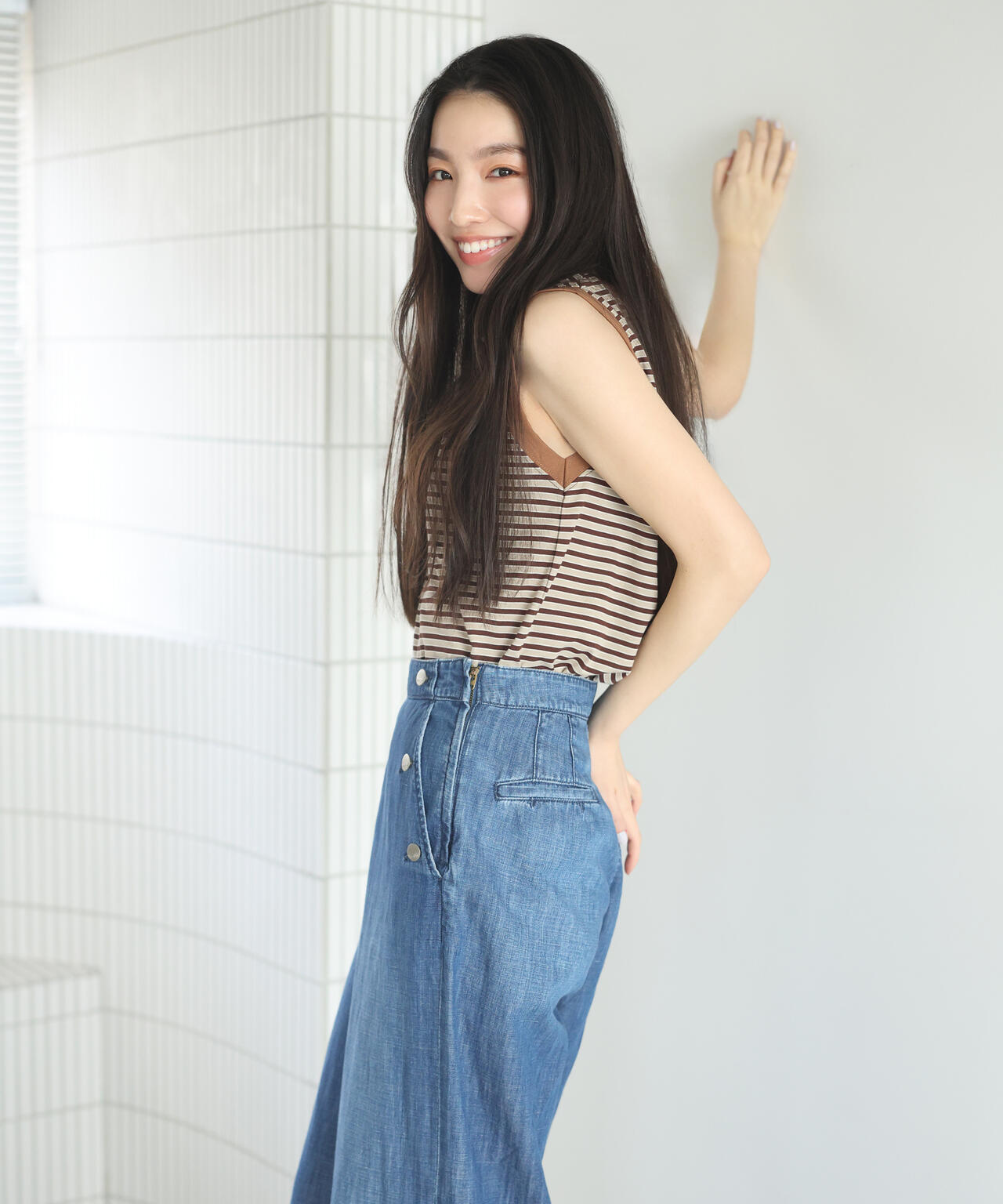 <STAR & STRIPE>ボーダーカットソーノースリーブ