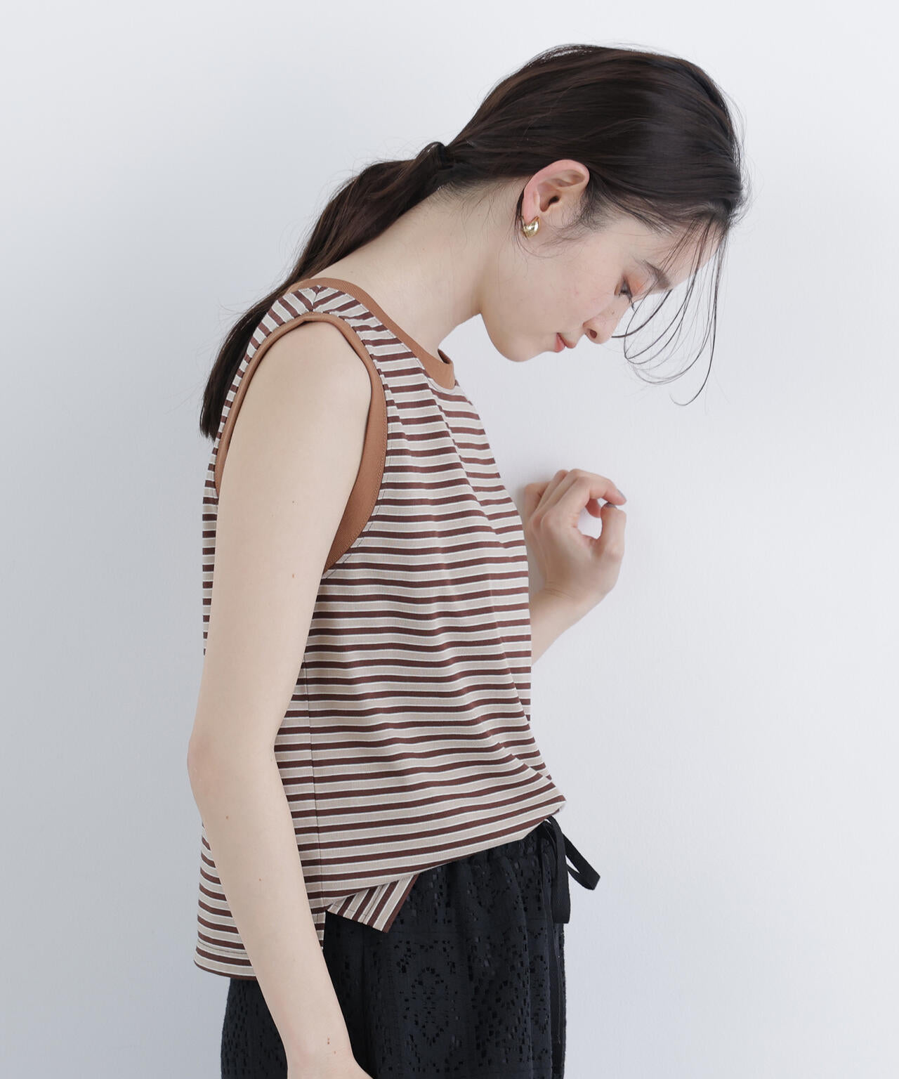 ボーダーカットソーノースリーブ | N. Natural Beauty Basic*（エヌ