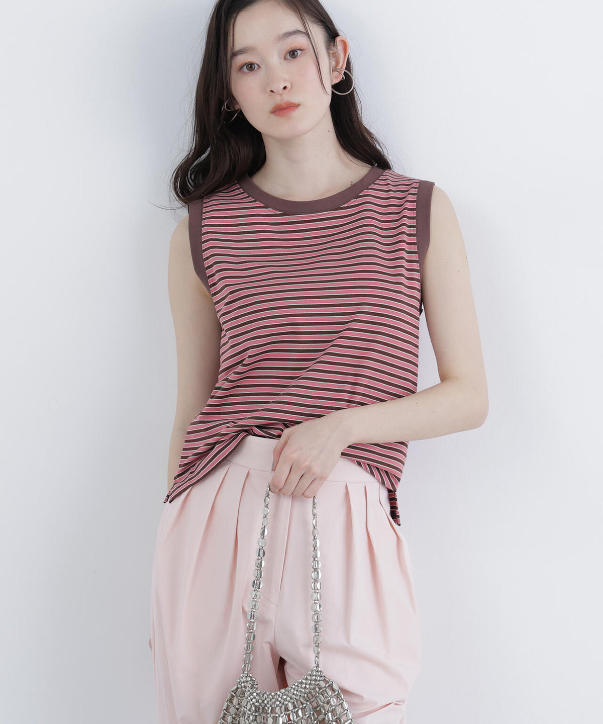 ボーダーカットソーノースリーブ | N. Natural Beauty Basic*（エヌ 