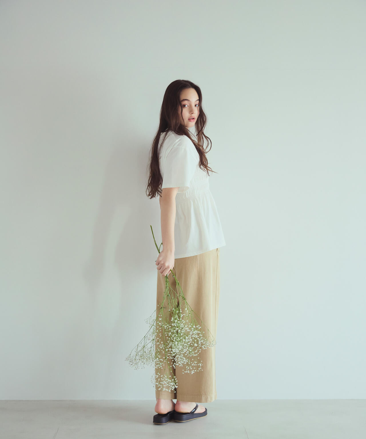 シャーリングペプラムカットソー | NATURAL BEAUTY BASIC（ナチュラル