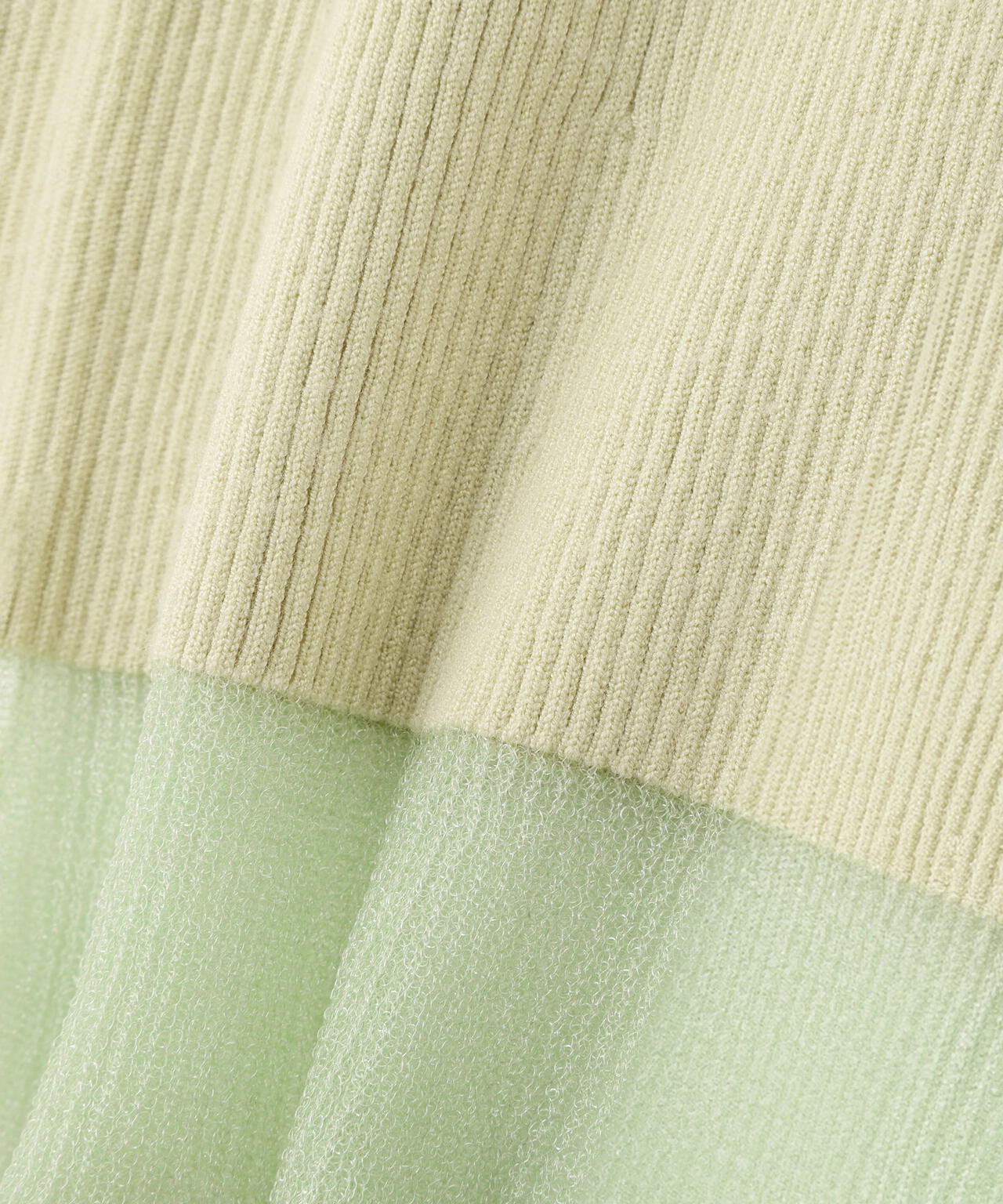 シアーフレアカフスリブニット