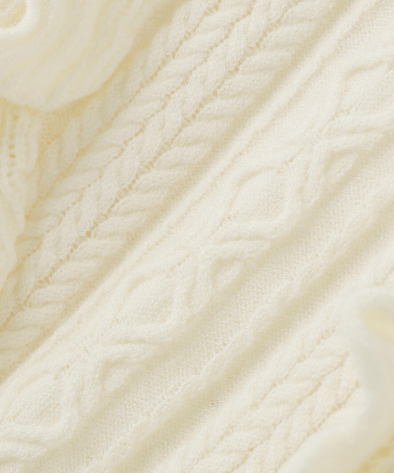 ミニケーブルフリルニット