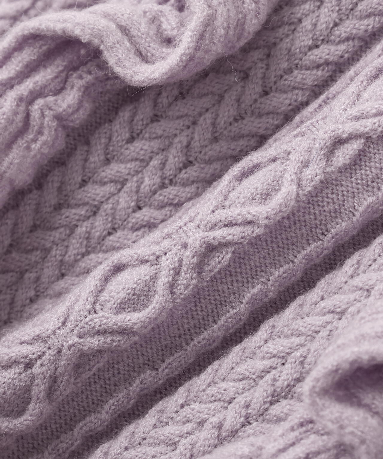 ミニケーブルフリルニット