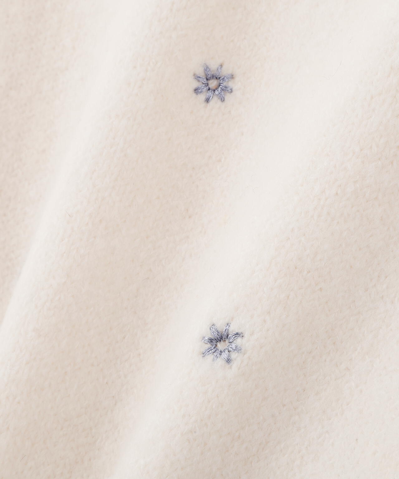 極美品 Black＆White 刺繍 フラッグデザイン ニット ワンポイント刺繍カーディガン(ブラック) - seventen