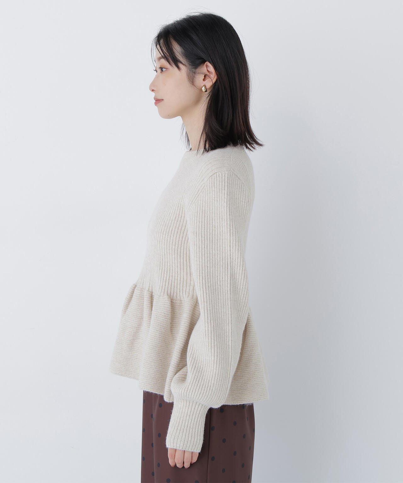 有楽町マルイ・mix.tokyo 限定カラー：ネイビー】フォルムペプラム