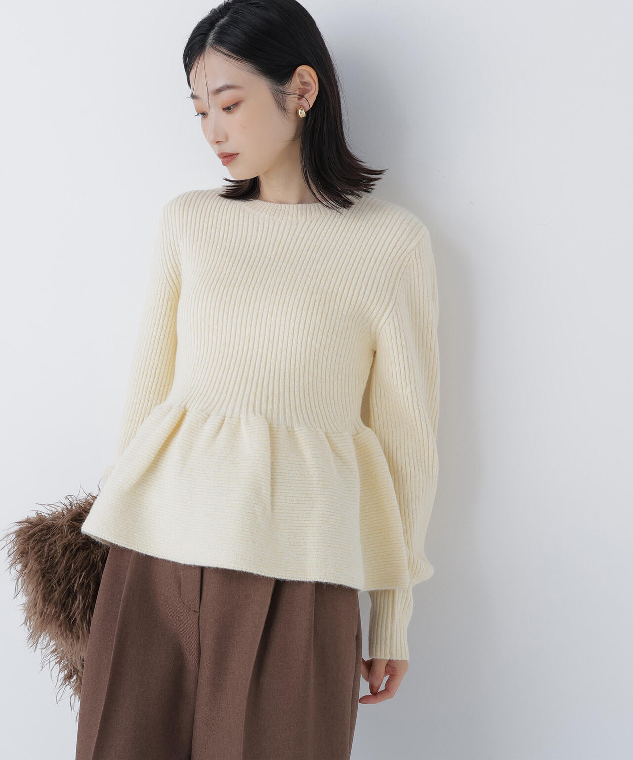 有楽町マルイ・mix.tokyo 限定カラー：ネイビー】フォルムペプラム