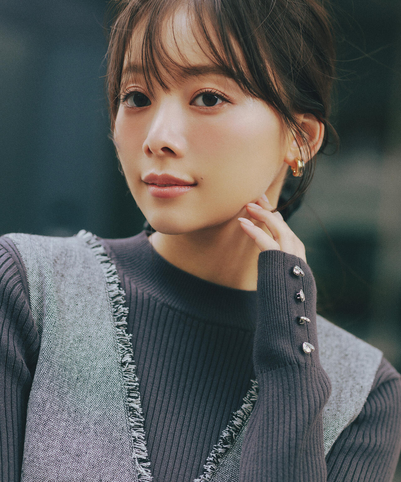 ハートボタンカフスニット | NATURAL BEAUTY BASIC（ナチュラル