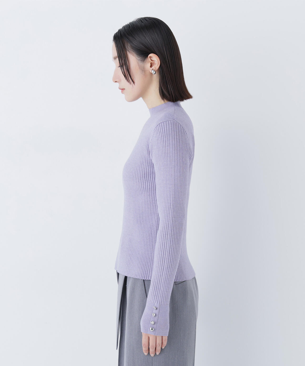 ハートボタンカフスニット | NATURAL BEAUTY BASIC（ナチュラル