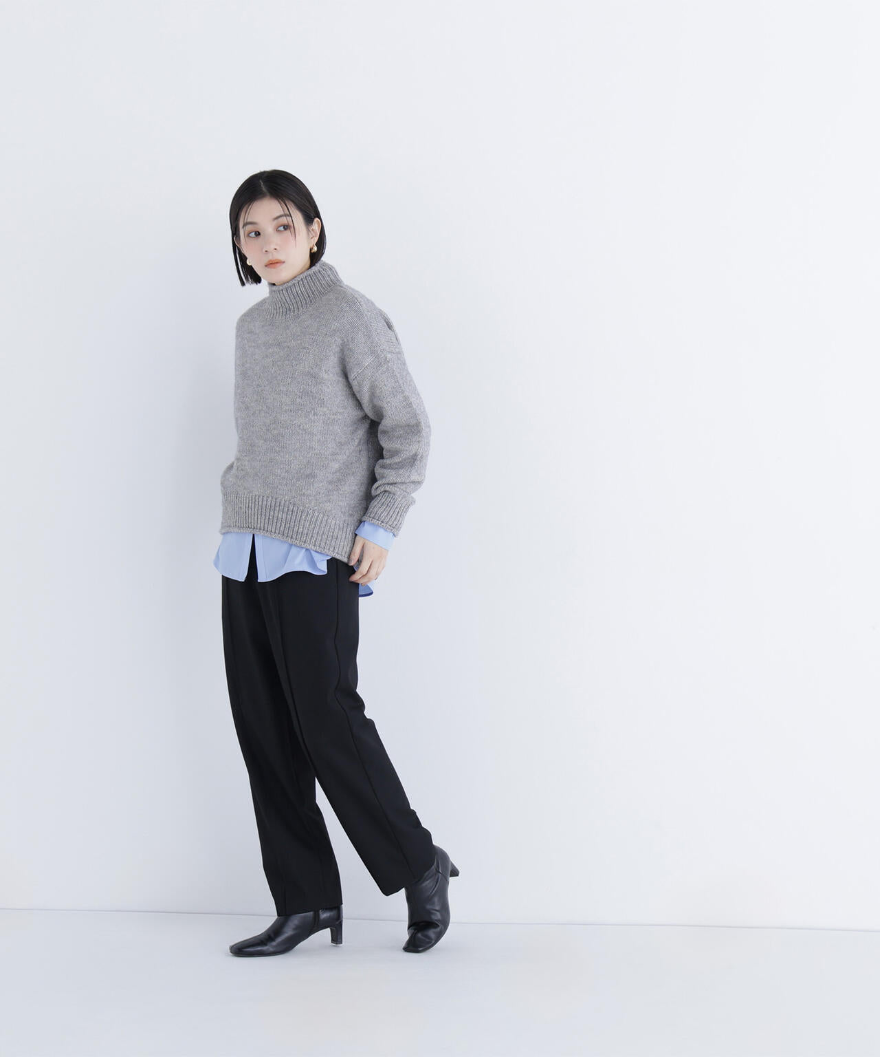 ロールネックニットブルオーバー | NATURAL BEAUTY BASIC（ナチュラル