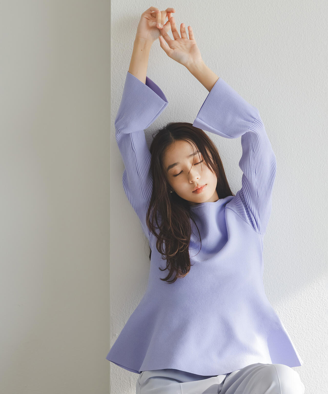 ベルスリーブペプラムニット | NATURAL BEAUTY BASIC（ナチュラル