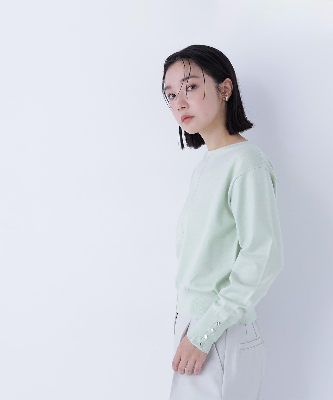 フロントラインドルマンニット | NATURAL BEAUTY BASIC（ナチュラル