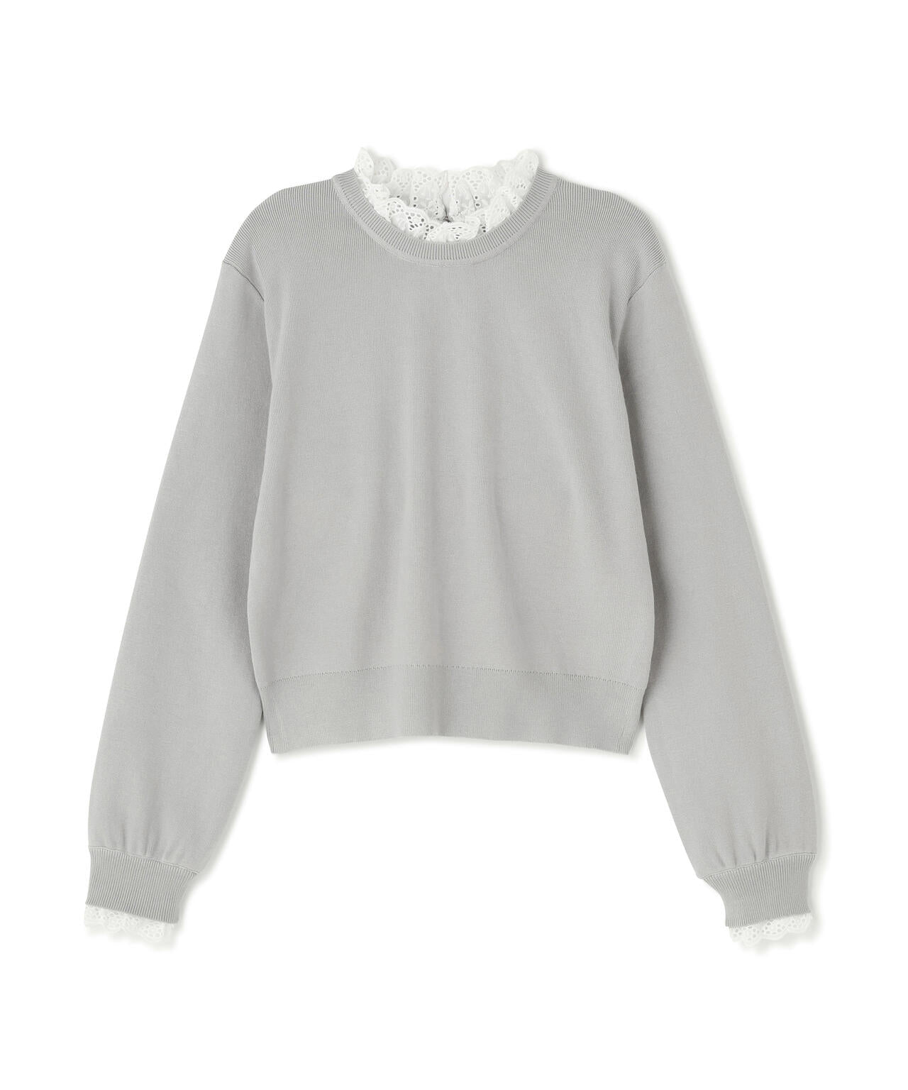 レースフリルドッキングニット