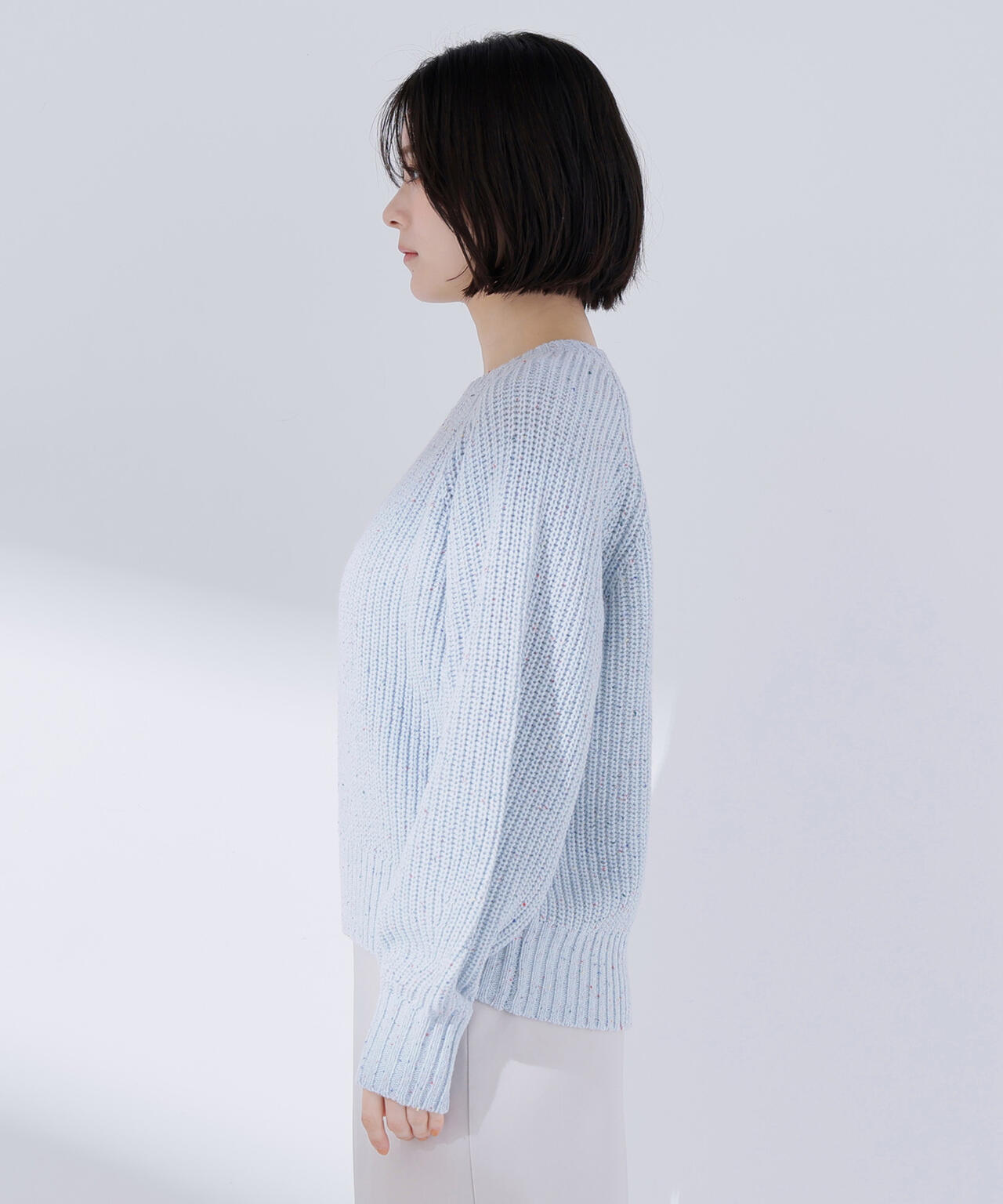 カラーネップオーバーニット