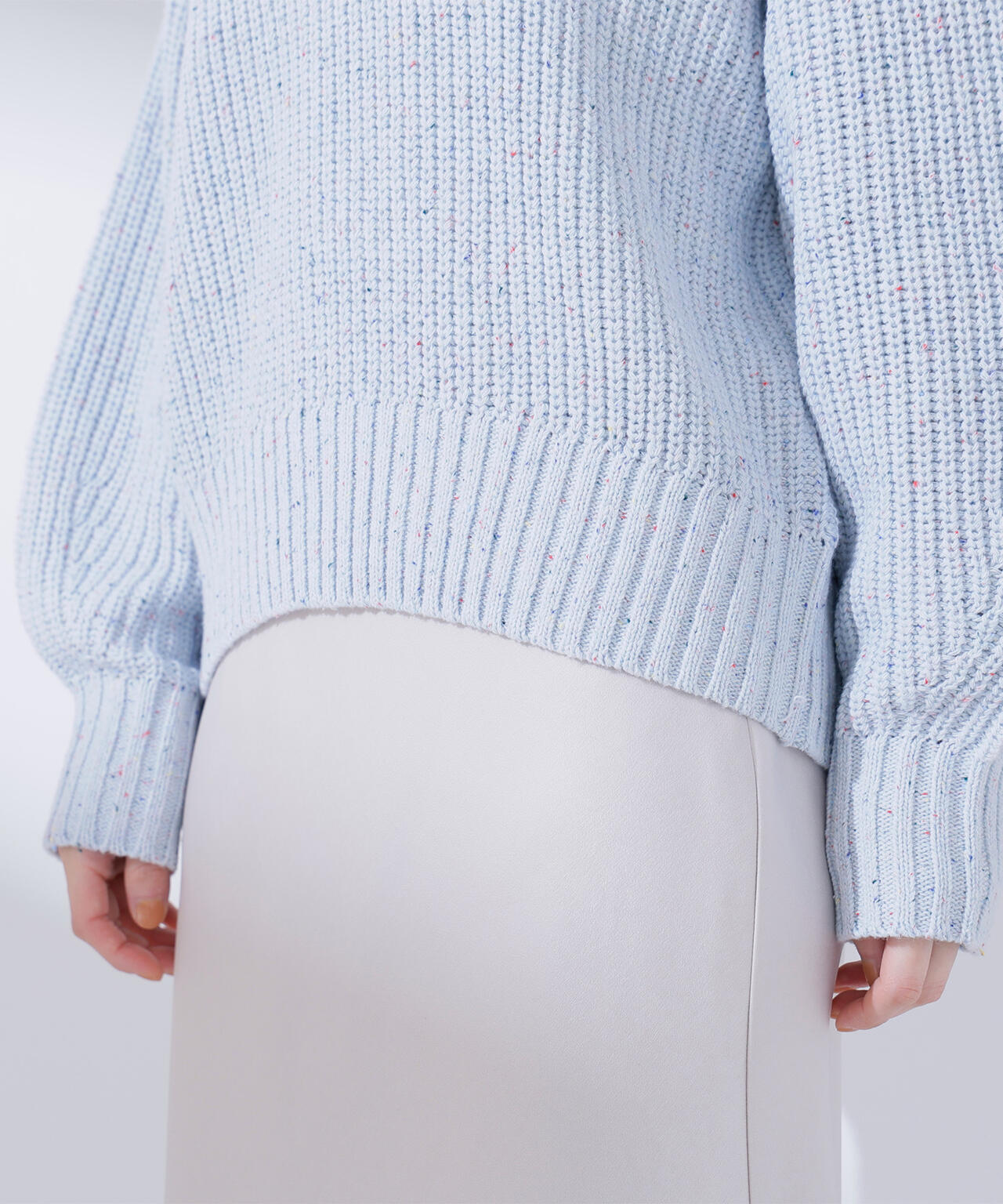 カラーネップオーバーニット