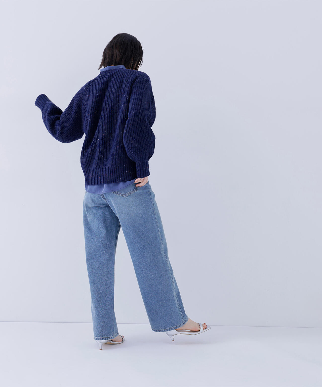 カラーネップオーバーニット