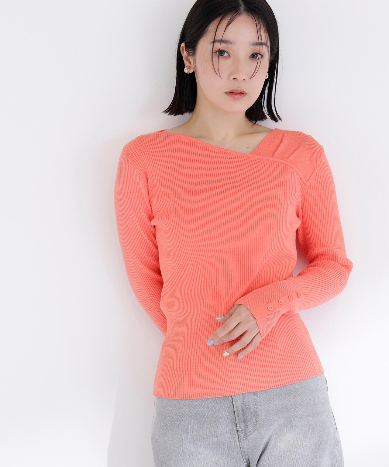 カデュネ　アシメネックニット ショルダータックアシメネックニット | NATURAL BEAUTY BASIC