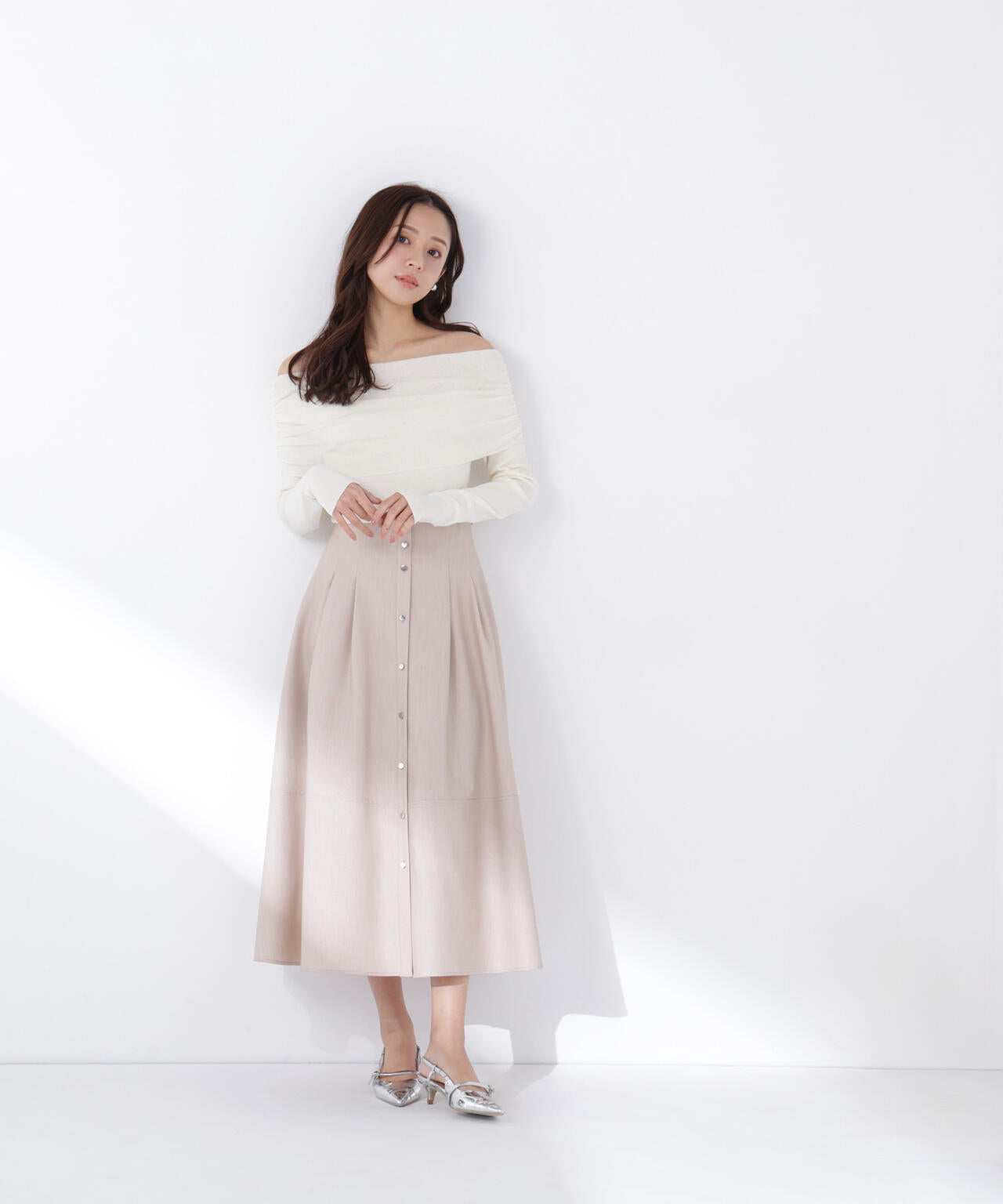 オフショルコンパクトニット | NATURAL BEAUTY BASIC（ナチュラル