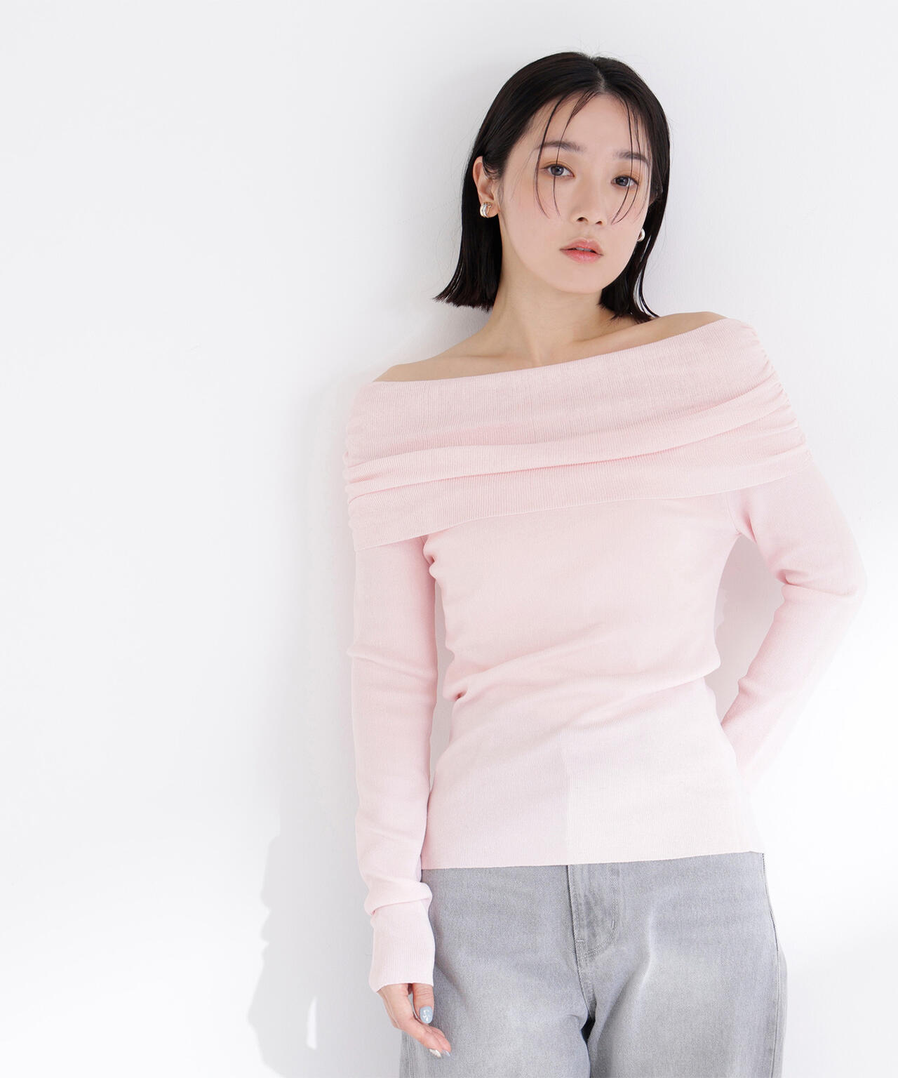 オフショルコンパクトニット | NATURAL BEAUTY BASIC(ナチュラル オフショルコンパクトニット | NATURAL BEAUTY BASIC(ナチュラル