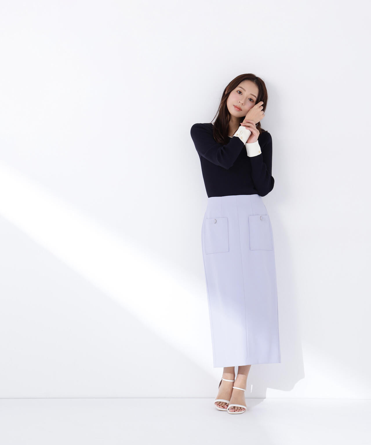 ダブルカフスニット