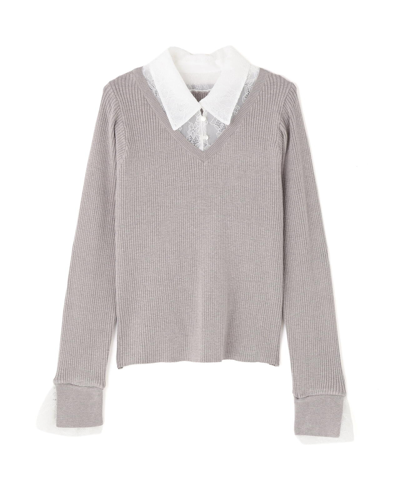 レースカラードッキングニット | NATURAL BEAUTY BASIC（ナチュラル