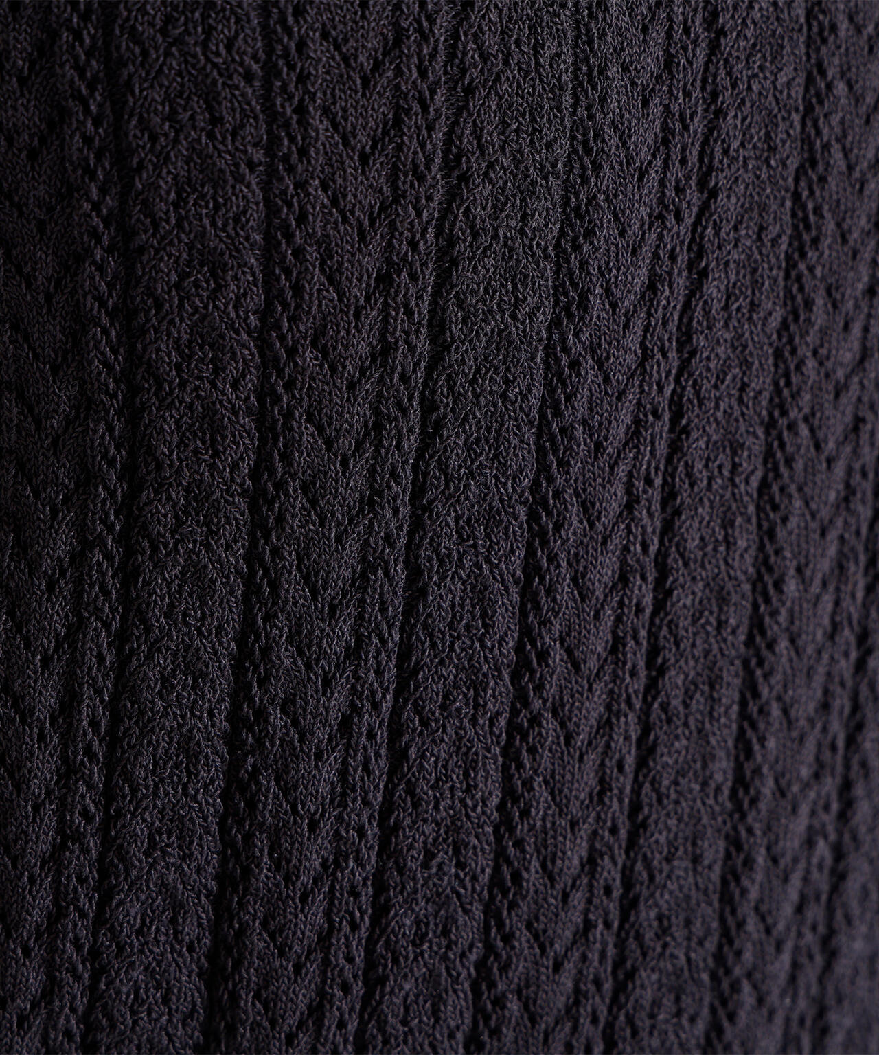 柄編みスカラップニット